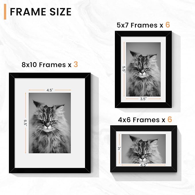 Venusmiles 15 Pack Picture Frames Collage Wall Decor, Gallery Frame Set - Image 5