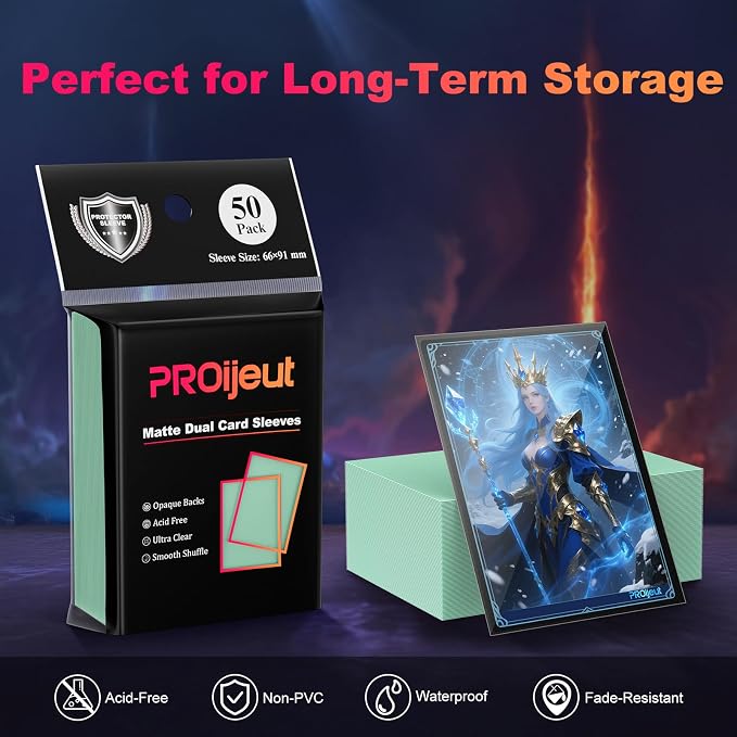 200 Pack Card Sleeves, Matte Dual Trading Card Sleeves - Image 4