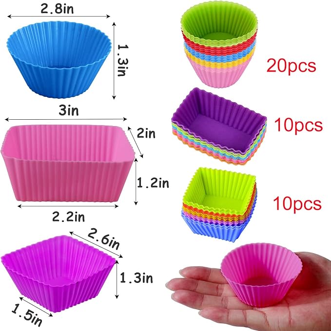 XANGNIER 40 Pcs Silicone Lunch Box Dividers, Reusable Lunch Bento Box - Image 6