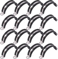 Glarks 16Pcs 45MM 2 Hole U-Tube Strap Clamp Set 304 Stainless Steel Rubber Cushion Rigid Pipe Strap U Bracket Tube Strap Assortment Kit For Pipe Tube Fixing (45mm)