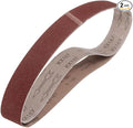 HARFINGTON 1 x 42 Inch Sanding Belts, 2 Pcs 180 Grits Aluminum Oxide Abrasive Belt Sander File Belt for Woodworking, Metal Polishing, Knife Sharpener