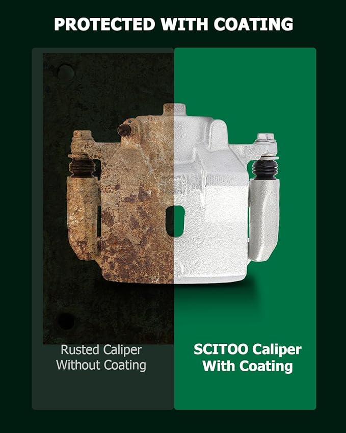 SCITOO 18-B4910 18-B4911 Front Left & Right Disc Brake Calipers Assembly w/Bracket For Chevy For Malibu,For Pontiac For G6/For Solstice,For Saturn For Aura/For Sky