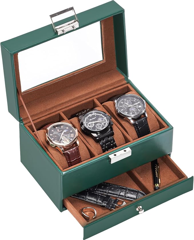 ProCase Watch Box, 3 Slot Watches Display Case by ProCase