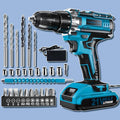 Cordless Drill Set, KELNOW 21V PowerDrill with Power Pack and Charger, 3/8-Inch Keyless Chuck ElectricDrill, 25+1 Position, 2 Speed, 27pcs Drilldriver Bits Tool Drills for DIY Projects