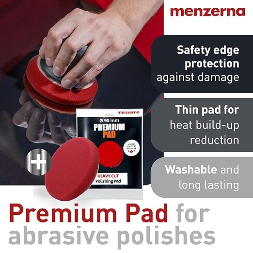 menzerna Scratch and Swirl Remover Kit I Car polishing Set with Menzerna Heavy Cut 400 and 3,5 Inch Polishing Pad I Deep Scratch Repair Kit for All Types of Vehicles