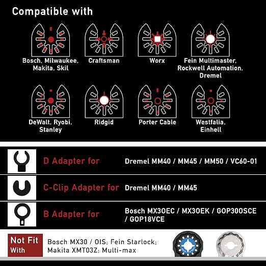 Oscillating Saw Blades – 9 Pcs Scitik HCS Narrow Width Multitool Blades Set - Image 5