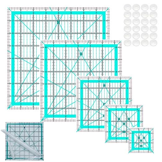 Quilting Rulers, 5 Quilting Square Rulers by HUIFARI
