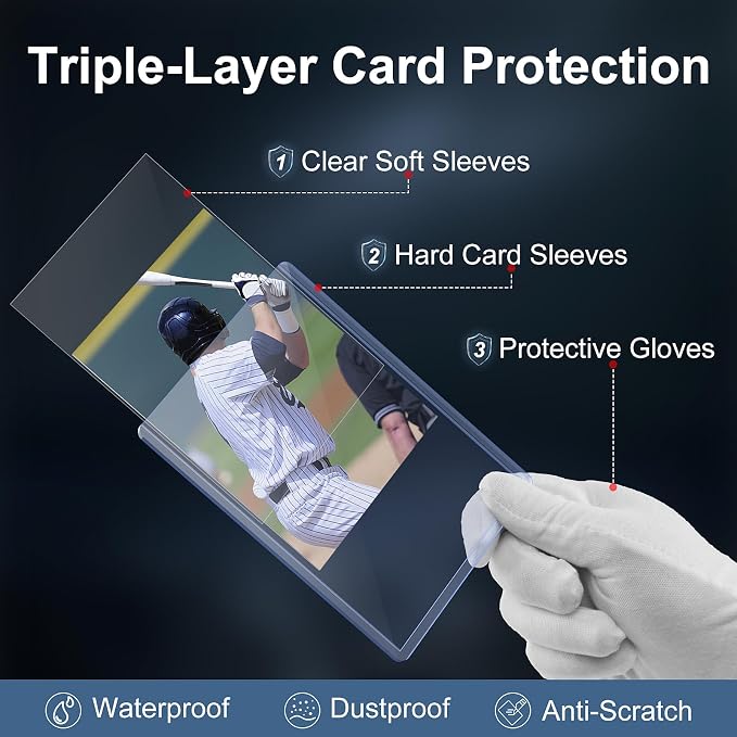 1000 Card Sleeves Hard Plastic, Premium Trading Card Holder - Image 3