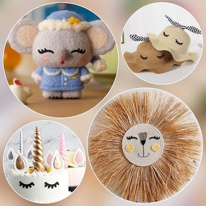 FINGERINSPIRE 40 Pairs Felt Eyelashes - Image 5