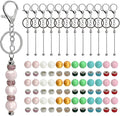 84Pcs Beadable Keychain Set, DIY Making Kit by Unknown