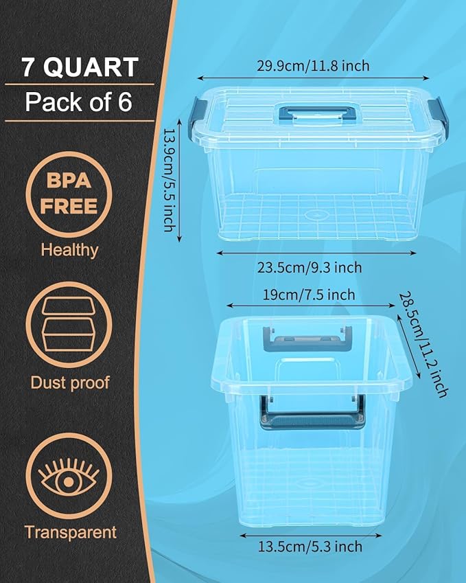 NUMIFUN Plastic Storage Bins - Image 2