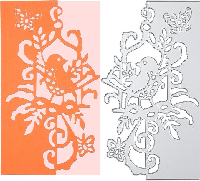 Patelai 6 Pcs Die Cuts for Card Making Metal Die Cut Flower Butterfly Lace Bird - Image 3
