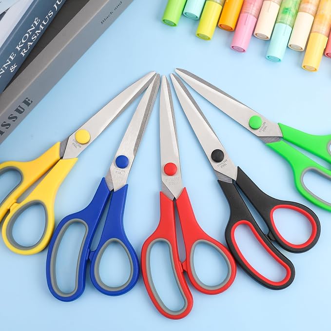 36 Packs 8" Multipurpose Scissors, Ultra Sharp Blade Shears, Comfort-Grip - Image 9