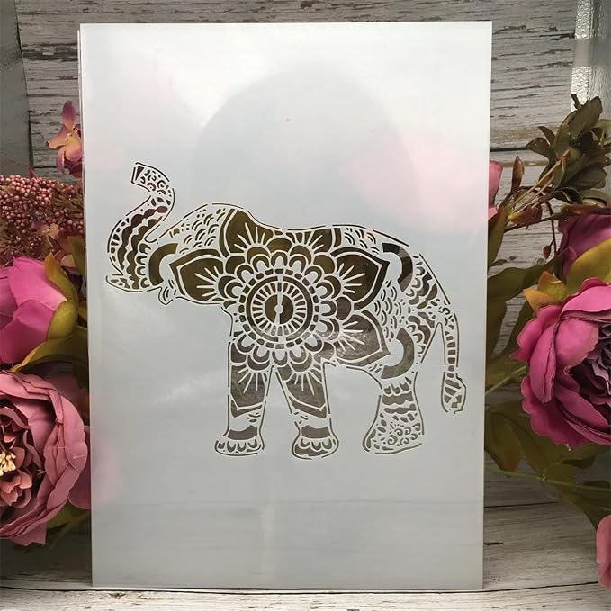 TIAMECH A4 Reusable Nose Up Elephant Stencil - Image 6