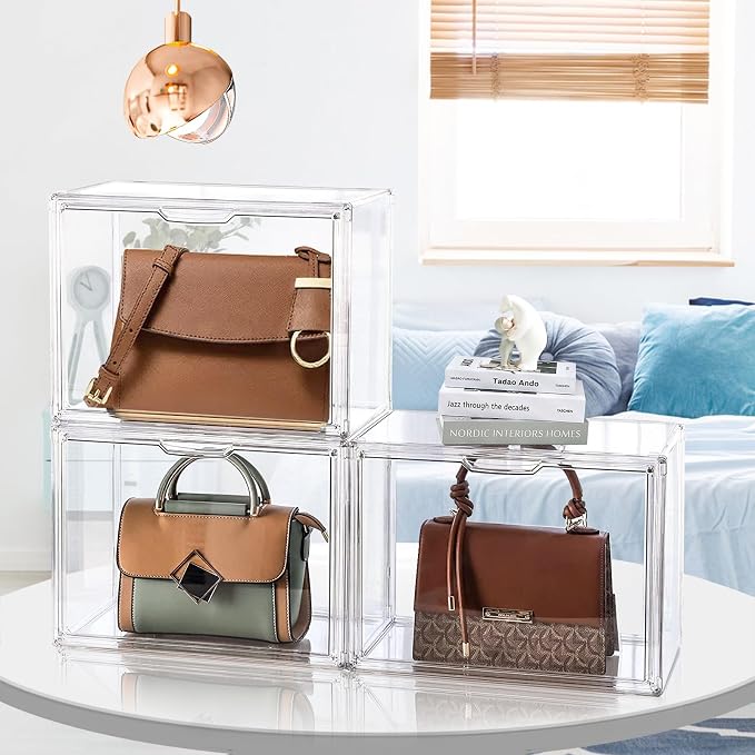 DILIBRA Set of 4 Plastic Purse Storage Organizer - Image 4
