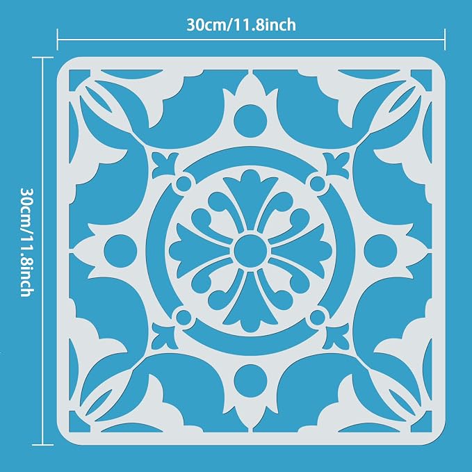 ORIGACH Mandala Basilica Tile Stencil - Image 3