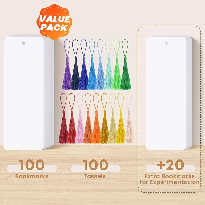 120 Pcs Blank Bookmarks to Decorate - Image 5