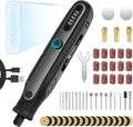 HARDELL Mini Cordless Rotary Tool 4V, 5-Speed Rotary Tool Kit with 69 Accessories, Power Rotary Tool for Cutting, Engraving, Sanding, Drilling, Polishing, Small Wood Carving tool or DIY Crafts(Black)