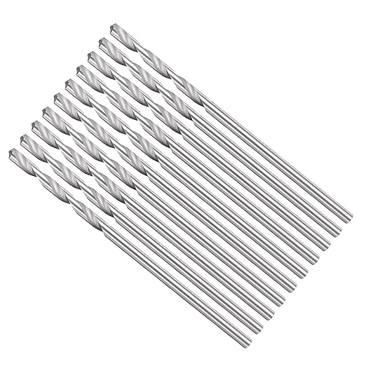 Drill Bit, 1.7mm Cutting Diameter, 4241 HSS 118° Cutting Angle Uncoated Bright Versatile Jobber Bits - (Applications: for Drilling Plastic Wood Soft Metal), 10-Pieces