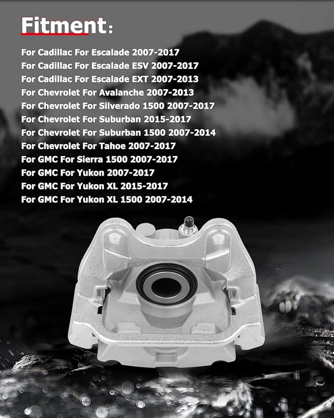 cciyu Rear Right Brake Caliper Assembly w/Bracket 18-B5031 For Cadillac 2007-2020,For Chevy 2007-2020,For GMC 2007-2020