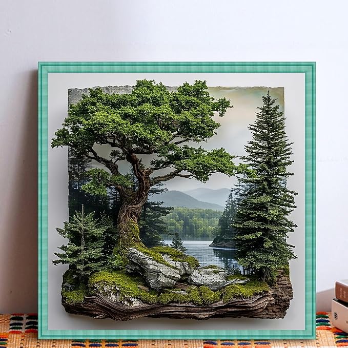 KYOQFVN Landscape Stamped Cross Stitch Kits - Image 4