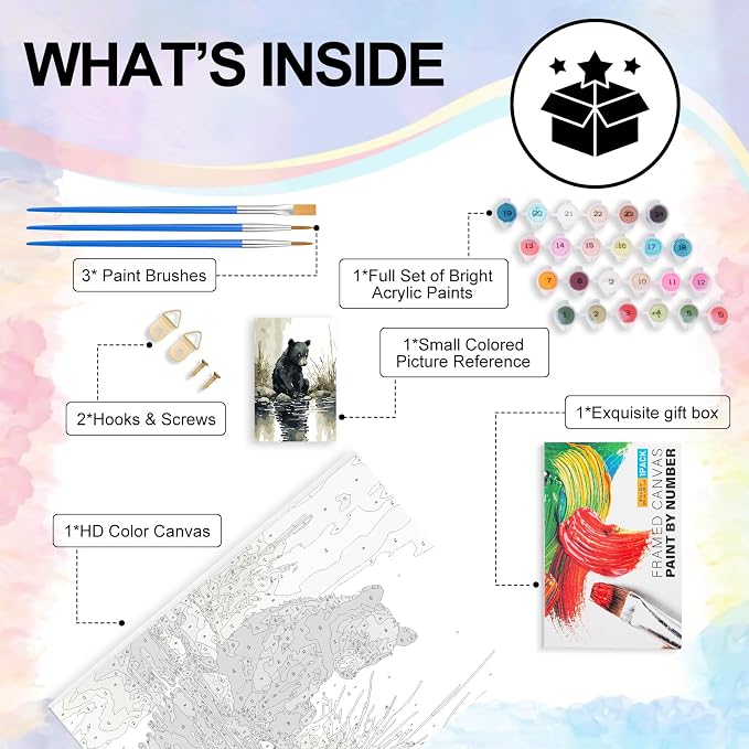 Yezavesu Framed Paint by Numbers Kit - Image 5