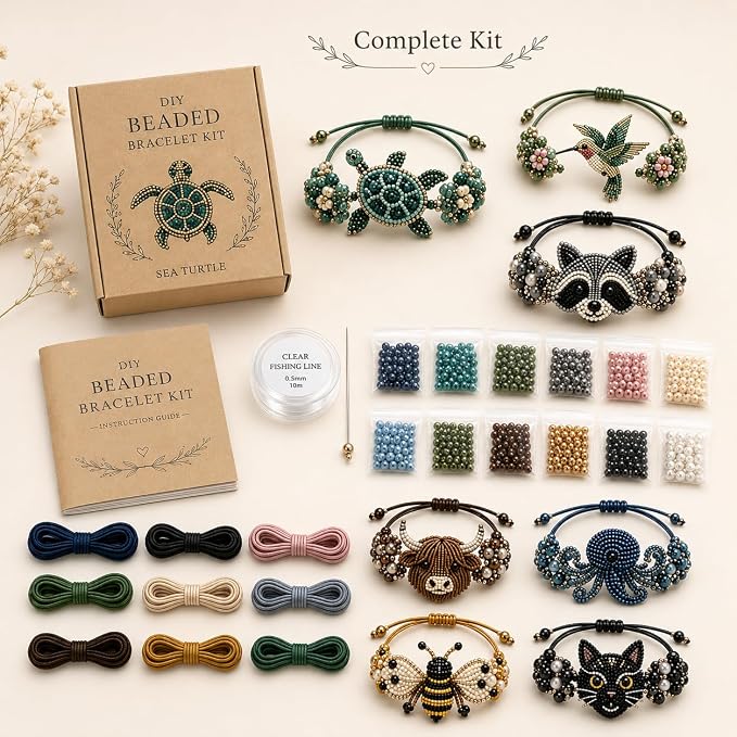 DIY Beaded Bracelet Making Kit, Beginner-Friendly Beaded Bracelet Animal Making - Image 5