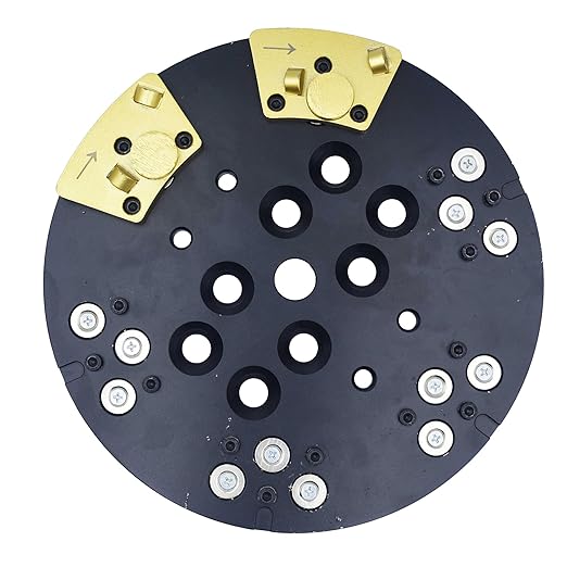 Holding 9mm Non Threaded Trapezoid Metal Bond Diamonds Edco MK Virginia Abrasive Husky Blastrac Grinder Compatible Magnetic Adapter Plate
