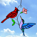 Stained Glass Red Cardinal by Handcraftedstainedglassgifts