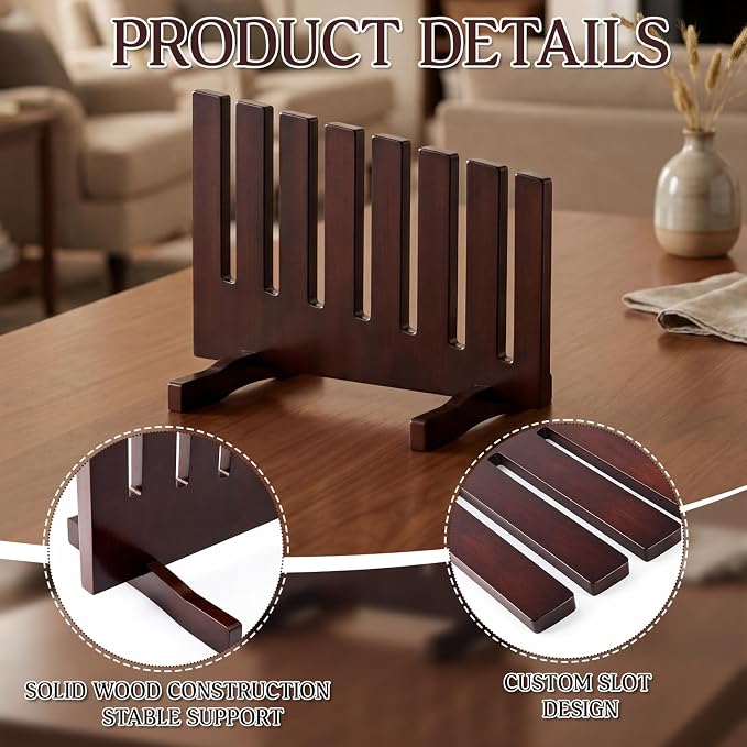 Cinnvoice Solid Wood Topper Storage Rack, Board Holder - Image 3