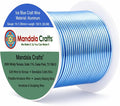 Mandala Crafts 16 Gauge Ice Blue Anodized Aluminum Craft Wire, 100 FT | Colored by MandalaCrafts