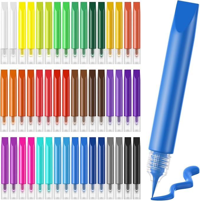 24 Pcs Suncatcher Paint Pens Paint Stained Glass Pigment Window Art Pens by HBorna