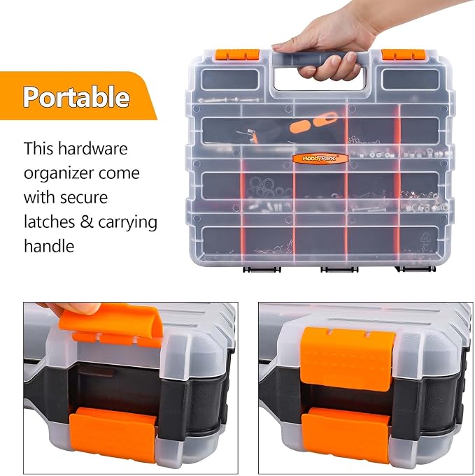 HobbyPark RC Hardware Organizer Box Adjustable Compartments Removable Dividers - Image 6