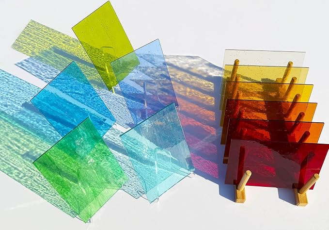 LITMIND 12 Sheets Smooth Transparent Stained Glass Sheets – Warm & Bright Color - Image 2