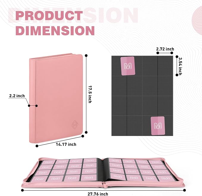 Premium Card Binder 16 Pocket, Trading Card Binder Holds up to 1000+Cards - Image 5