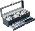 ProCase Watch Box, 6 Slot Watches Display Case by ProCase