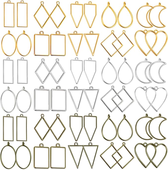 Shynek 60Pcs Hollow Frame Pendants by shynek
