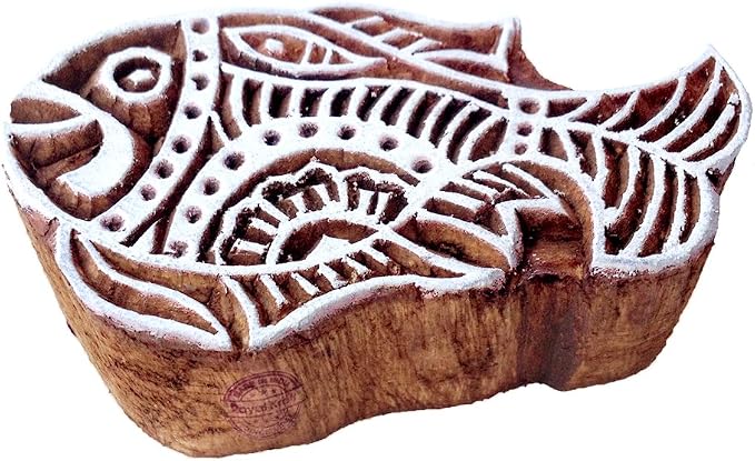 Royal Kraft Wooden Stamps DIY Fabric, Henna Printing Blocks THDtag036 by RoyalKraft