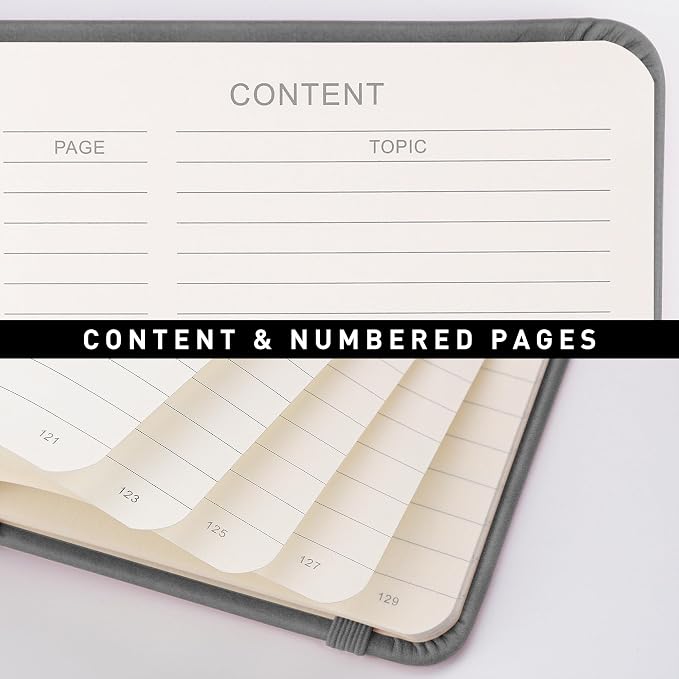 RETTACY Lined Journal Notebook, 192 Numbered Pages, A5 Size | Leather Hardcover - Image 4