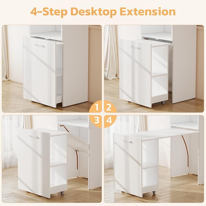 Zevemomo Folding Desk, Convertible Table - Image 6