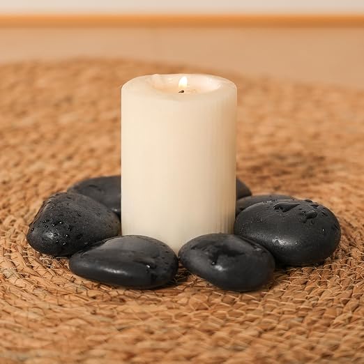 SIDONG 5 lbs Black River Rocks, 1.2-2 Inches Polished Pebbles - Image 3