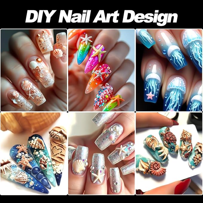3D Shell Starfish Silicone Nail Molds, Summer Beach Style Nails Design Tools - Image 6