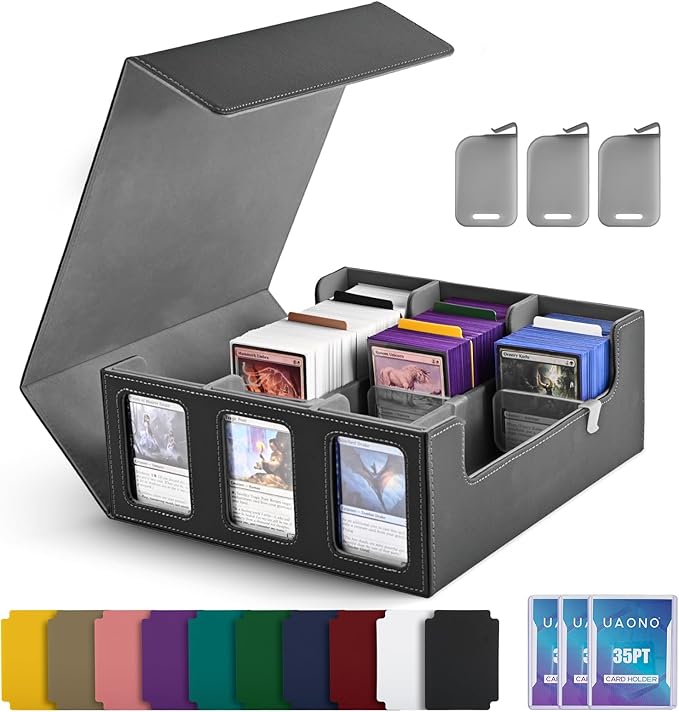 UAONO Card Storage Box for Trading Cards, 1800+ Commander Deck Box for MTG by UAONO