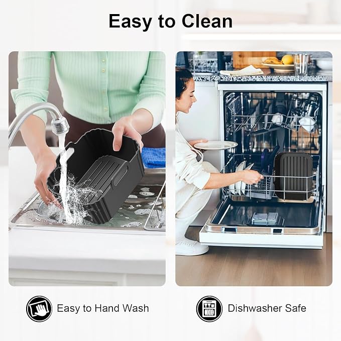 10QT Large Thickened Silicone Air Fryer Liners 2 Pack - Image 9