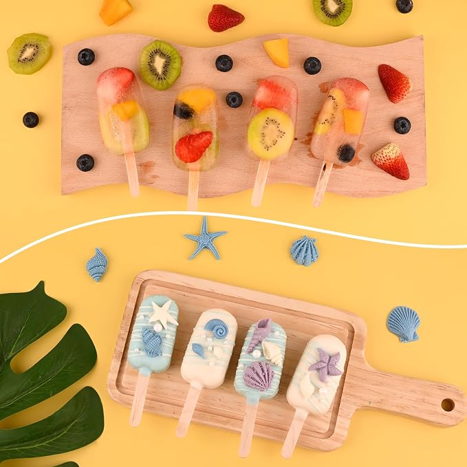 Sakolla 3 Pcs 4 Cavity Mini Popsicle Silicone Molds - Image 4