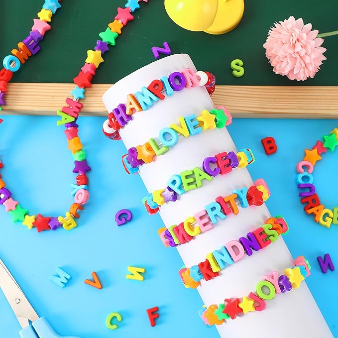 Augshy 700Pcs Large Alphabet Letter Beads - Image 3