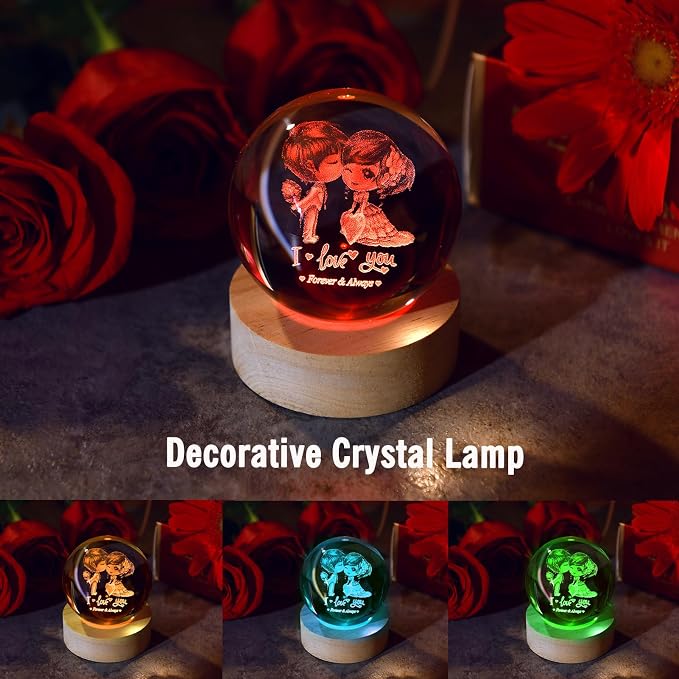IFOLAINA 3D Couple Crystal Ball Wedding Gifts - Image 6