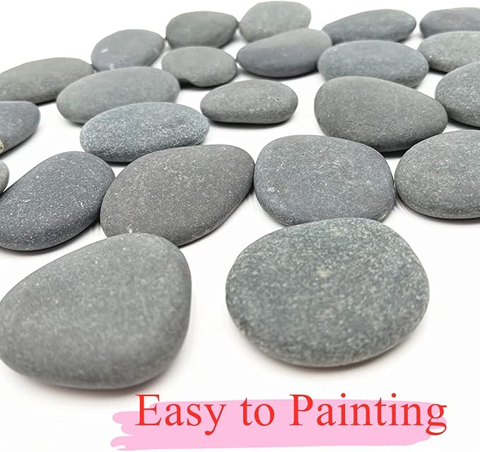 lifetop 50PCS Painting Rocks, Natural DIY Rocks Flat & Smooth Kindness Rocks - Image 5