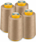 AK Trading 4-Pack Camel All Purpose Sewing Thread Cones of High Tensile by Fabrics%7CEventDecor%7CCrafts%7CUpholsteryFoam