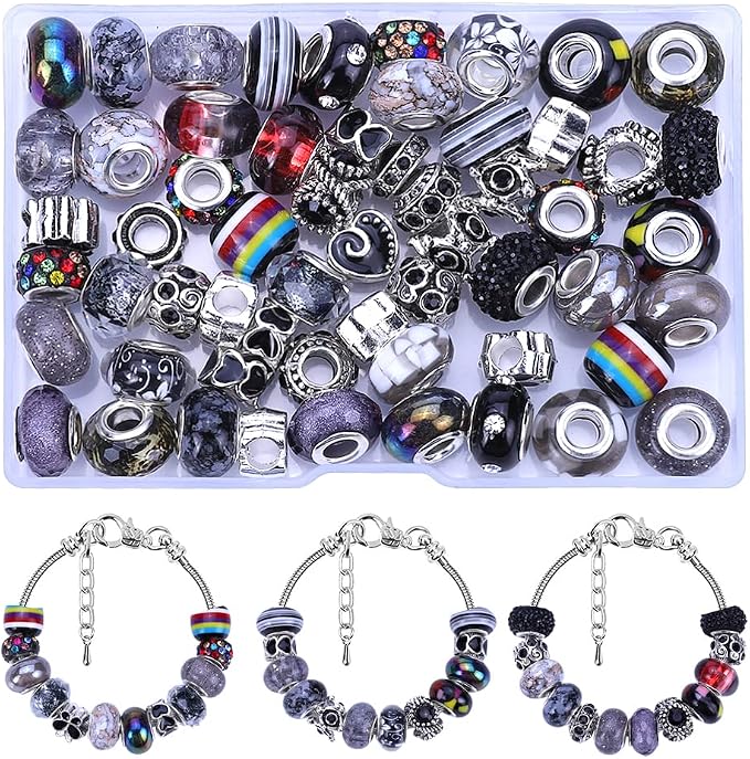 European Large Hole Spacer Charm Beads - Image 2